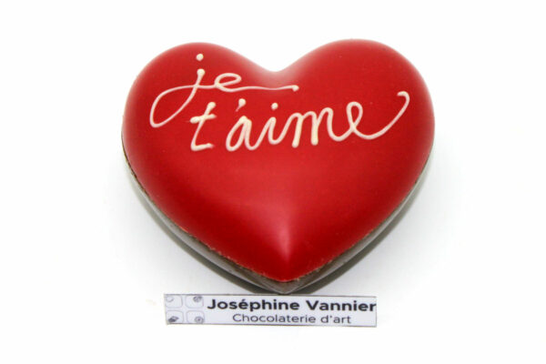 Coeur Je T'aime Garni en Chocolat au lait